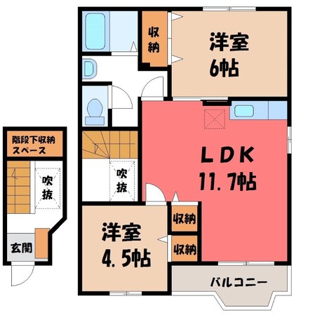 ソレアードTKの物件間取画像